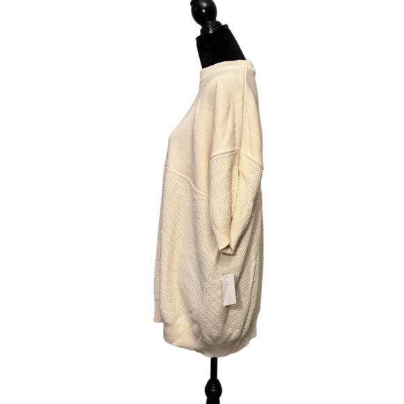 Sue Hillis Designs Duplicate Stitch 100% Cotton Cream Knit Top Short Sleeve‎ 2X - Picture 2 of 14